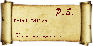 Peitl Sára névjegykártya